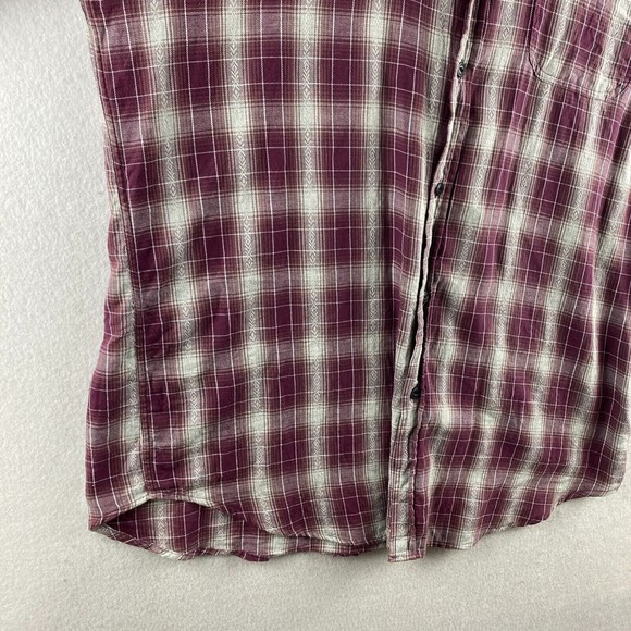 Ezekiel Button-Up Shirt Mens XL Multicolor Plaid Short Sleeve Button Collar - Picture 6 of 16